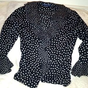 Deep V Ruffle Polka - Jones NY
